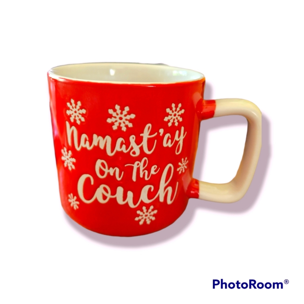 Christmas, lounging 🎄 Namaste mug for yoga ppl 🧘‍♀️ 🧘‍♂️